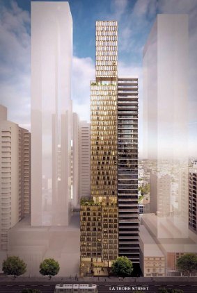 Architects Hayball's design for the tower that will replace the former coach building. 
