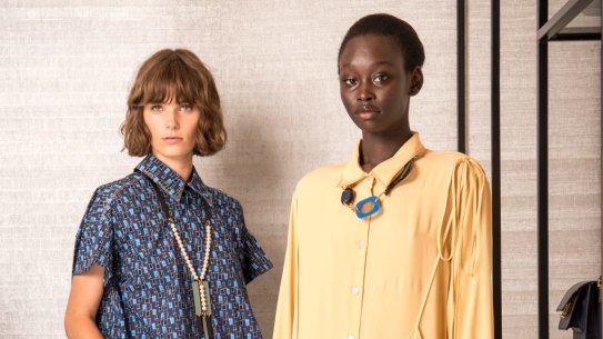 Myer fashion shoot for Mel Singer story. Models Jena Hall and Subah Koj. 11 January 2018. The Age News. Photo: Eddie Jim.