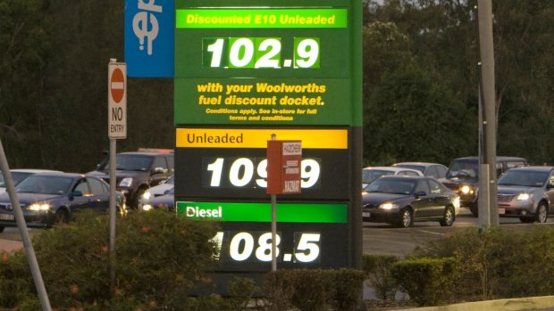 Petrol prices will not be falling to these levels in Brisbane any time soon.