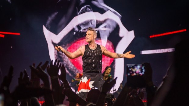 Robbie Williams finished his Heavy Entertainment world tour with a cheeky, fun gig in Perth.
