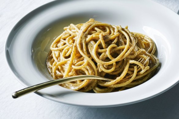 Cacio e pepe is one of the Good Food Guide dishes of the year. Chef Casey Wall's version at Bar Liberty in Melbourne (pictured) is the reviewers' pick.