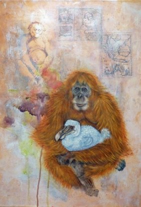Art with Orangutans.