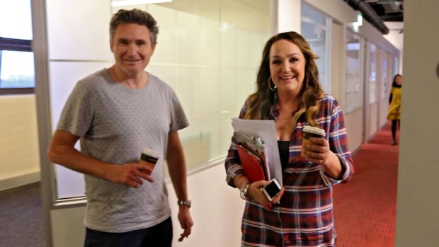 Behind the scenes with Dave Hughes and Kate Langbroek.