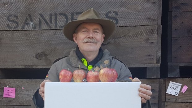 Apple farmer Kevin Sanders was  one of the first to sign up to Online farmers' market MegaFresh .