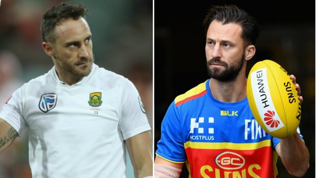 Separated at birth? Faf du Plessis and Nick Malceski.
