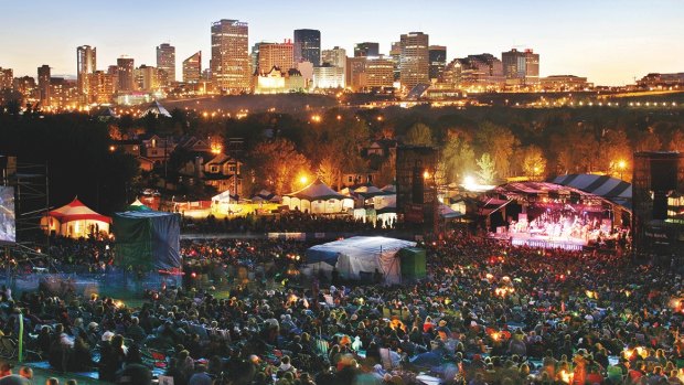 Canadian culture: Edmonton's folk festival.
