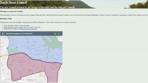 A screenshot of northshorecouncil.com, which has since been taken down. 