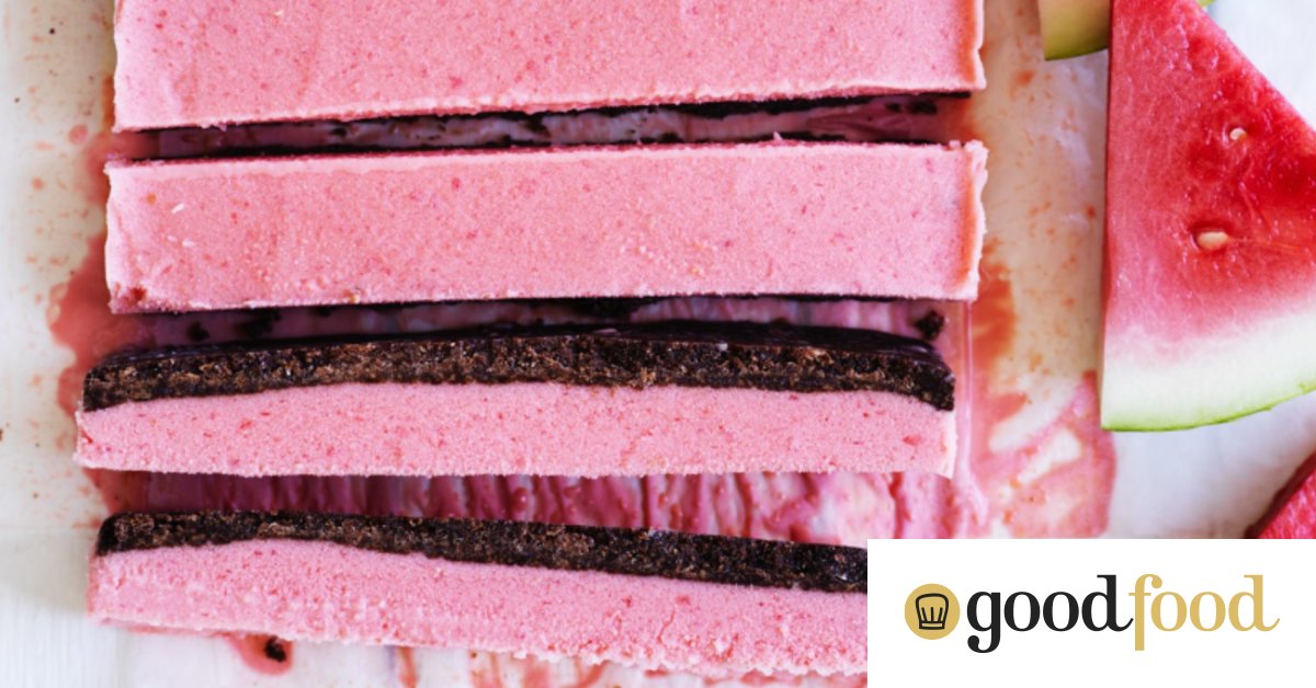 Creamy watermelon icecream slice recipe