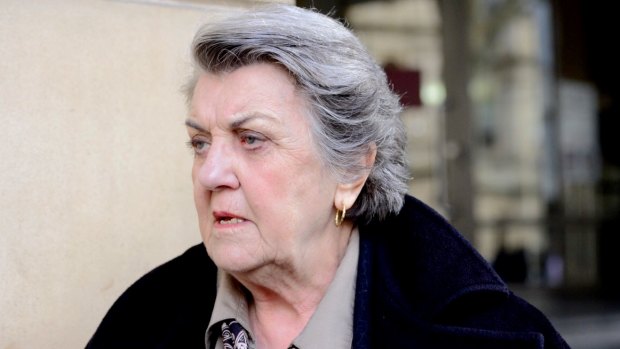 Maggie Kirkpatrick outside court.