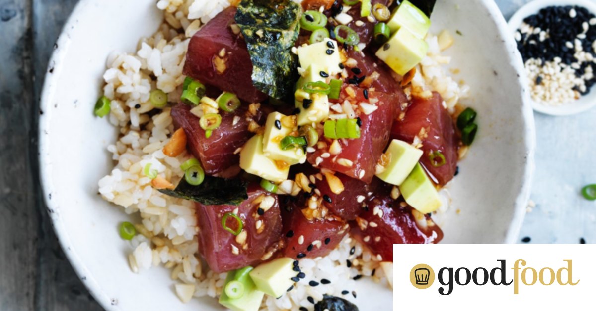 Adam Liaw's tuna, nori and avocado poke bowl recipe