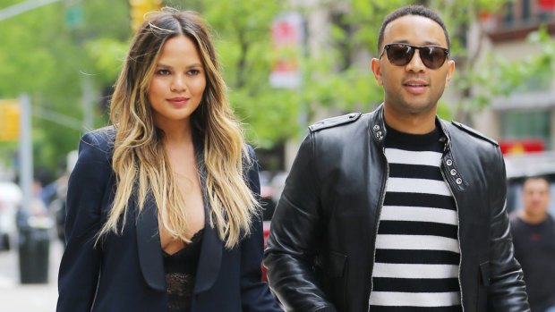 Teigen with husband John Legend.