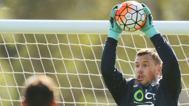 Quite a catch: Goalkeeper Danny Vukovic has been an important recruit for Melbourne Victory.