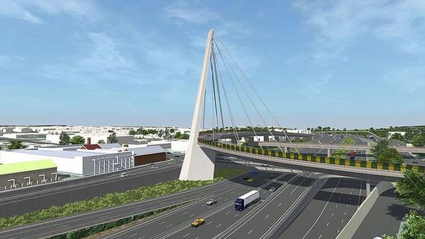 An artist's impression of stage one of the East West Link.
