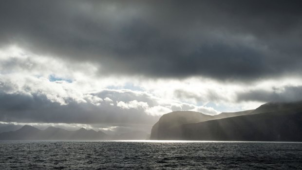 Poseidon Expeditions cruises the brooding Orkney Isles.