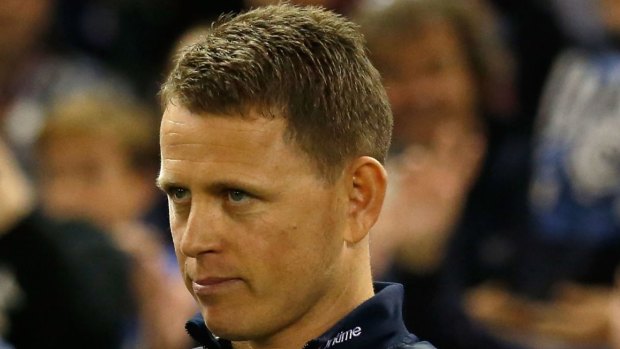 Carlton coach Brendon Bolton after the Blues' win on Sunday.