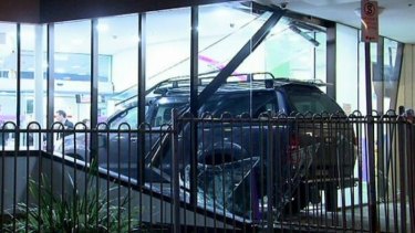 A man drove his 4WD through the doors of Sunshine Hospital in October.