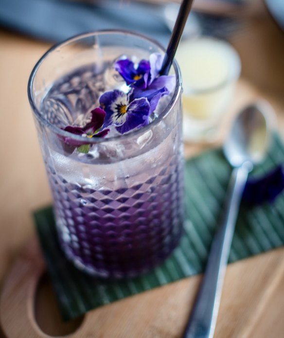 A floral cocktail at Spring and Summer.