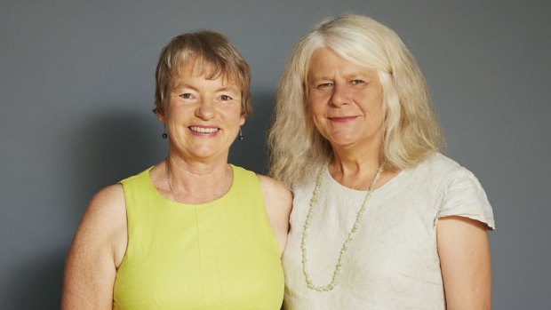 Embracing change: Greens senator Janet Rice (left), with her partner, Nobel Prize-winning climatologist Penny Whetton.