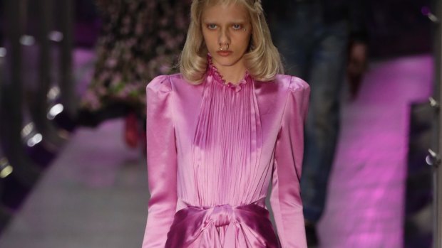 Think pink at Gucci! Milan Fashion Week earlier this year. 