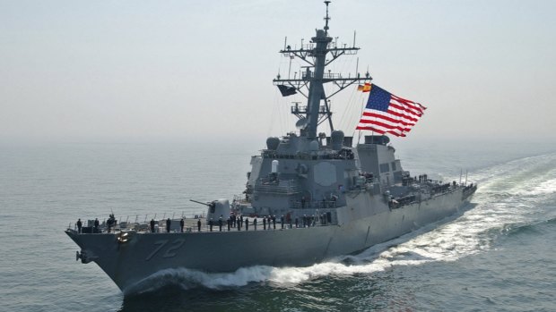 The US guided missile destroyer USS Mahan fired at the Islamic Revolutionary Guard Corps boats after it had established radio contact but failed to slow down. 