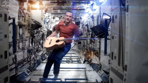 Able to breathe and sing: One of the most famous former inhabitants of ISS, Canadian Space Agency astronaut Chris Hadfield.