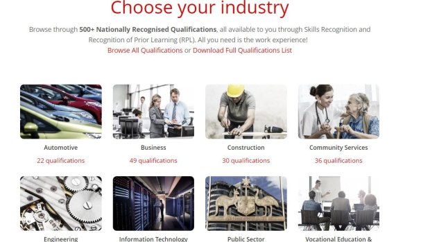Get Qualified Australia offered a range of qualifications for the Skills Recognition and Recognition of Prior Learning scheme.