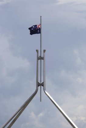 Parliament House in Canberra on Saturday.