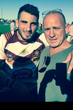 Jack Bird with his dad Mick.