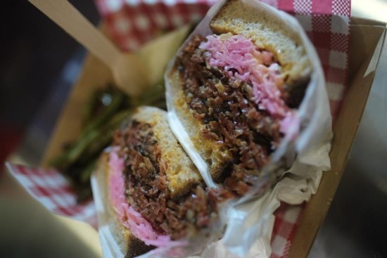 A reuben at Lenny Briskets.
