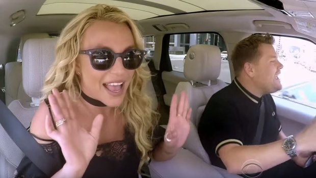 Britney Spears and James Corden do Carpool Karaoke.