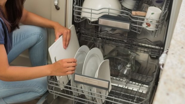 Washing dishes in a dishwasher gets them cleaner.