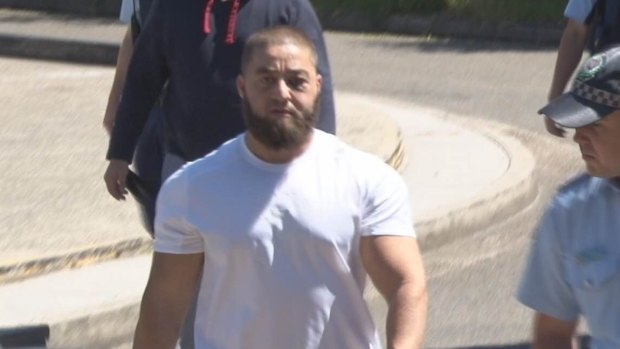 Wally Elriche the former bodyguard of Salim Mehajer at the scene of Tuesday's shooting