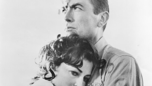 Ava Gardner and Gregory Peck star in <i>On the Beach</I>.