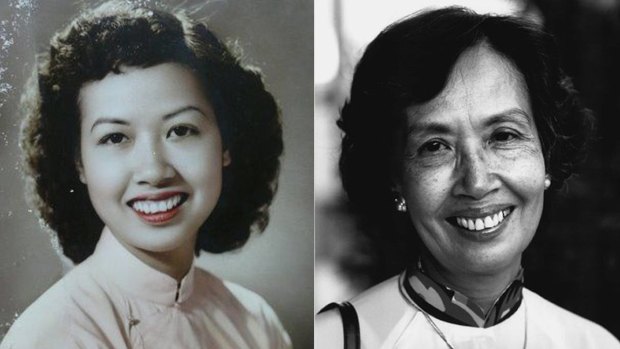 Hanoi Hannah, left, during the Vietnam War era, and right, in 1996. 