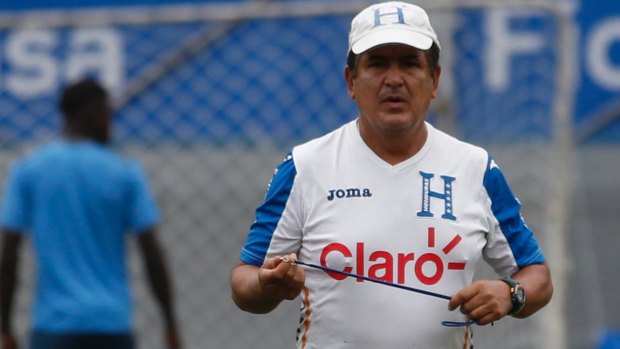 Not happy: Honduran boss Jorge Luis Pinto wanted media removed from the stadium.