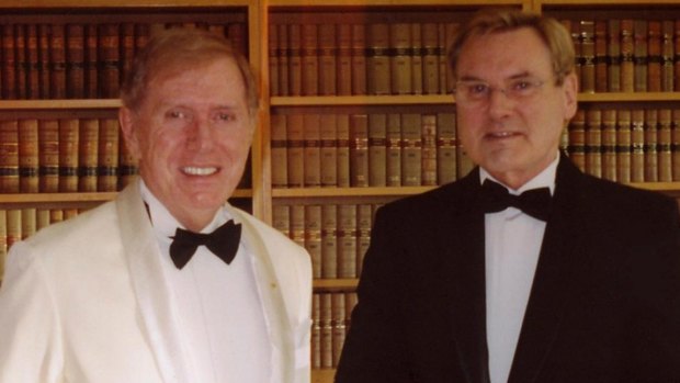 Michael Kirby with Johan van Vloten in the High Court chamber.