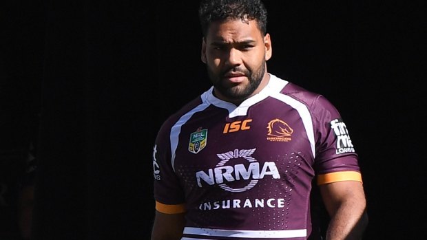 Big game: Jake Friend of the Roosters and Sam Thaiday of the Broncos.