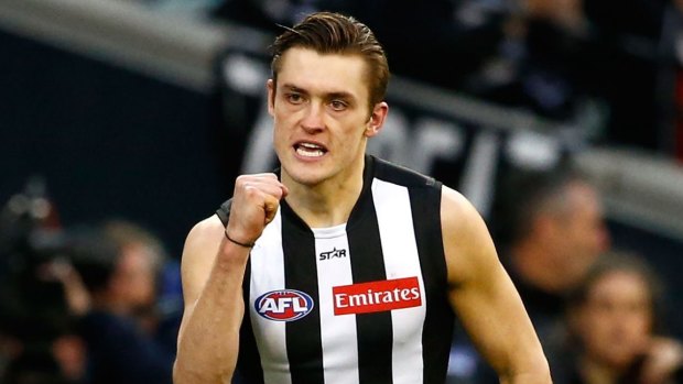 On the rise: Young Magpie star Darcy Moore.