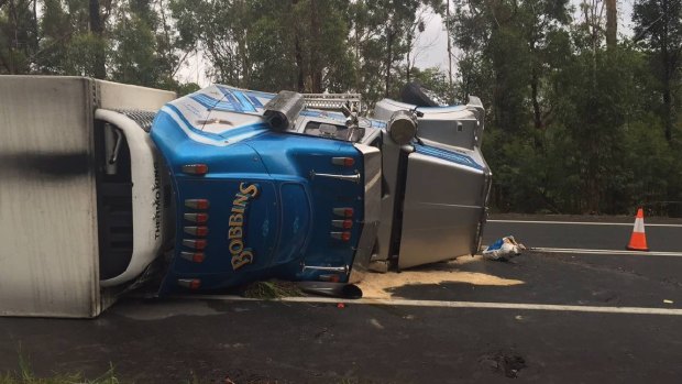 The cheese truck rollover closed the Princes Highway for 12 hours.