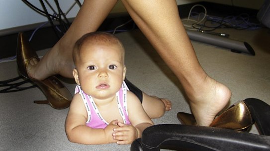 Doubling up on taking care of children and working at the same time can be a bad idea.