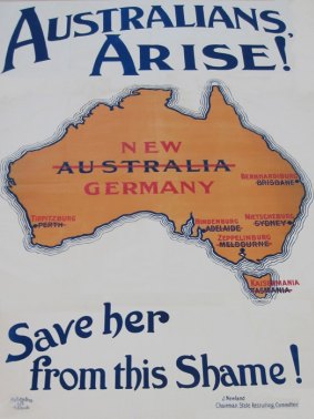 A Great War poster using fear of German conquest.