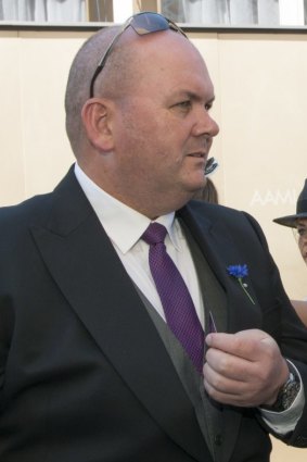 Former Fiat Chrysler managing director Clyde Campbell (left) at the Melbourne Cup Carnival in 2013.