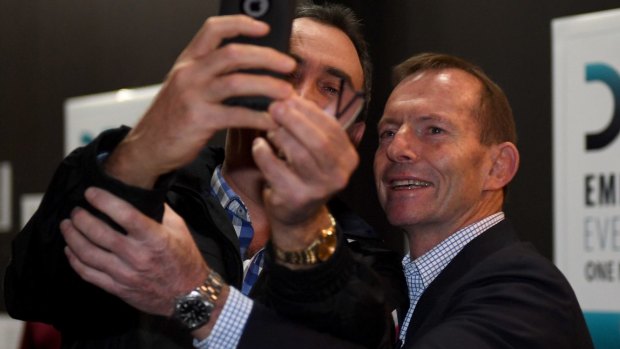 Former PM Tony Abbott's choice of speech title "Why Settle For Second Best?" was pointed.