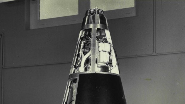 The WRESAT satellite that was launched into the Earth's orbit from Woomera, South Australia, in November 1967.