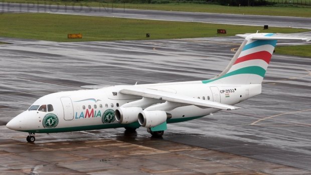 The plane was on its way from Bolivia to Medellin's international airport.