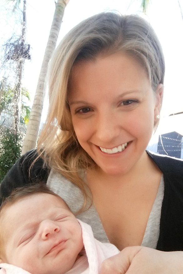 Sydney mother Alex with her baby girl, Sophie.
