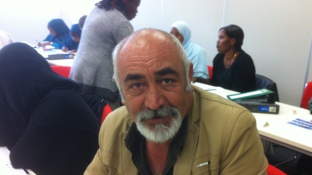 Mubarak Hosseini from Afghanistan at Southbank TAFE Adult Migrant English class.