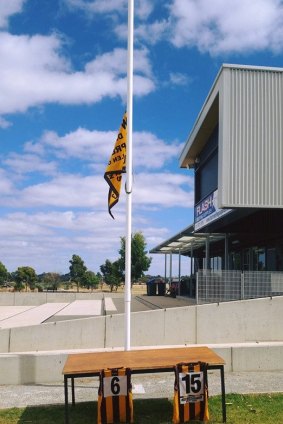 Glen Orden Hawks Football Club pays its respects after the tragedy.