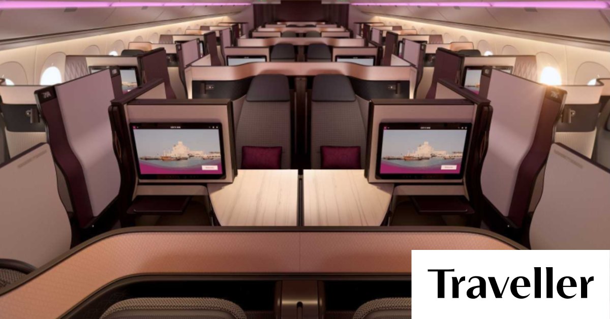 Airline review Qatar Airways, Airbus A3501000, business class (Qsuite