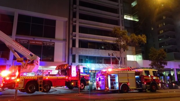 The blaze caused an estimated $1 million damage to the 10 storey Ingress building on Adelaide Terrace.